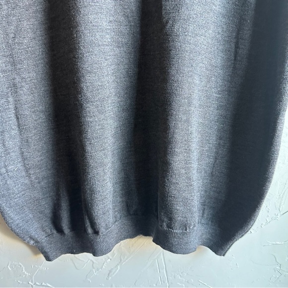 Brandini Made in Italy Men's Grey 100% Extra Fine Merino Wool Sweater Vest Sz XL - Picture 3 of 8